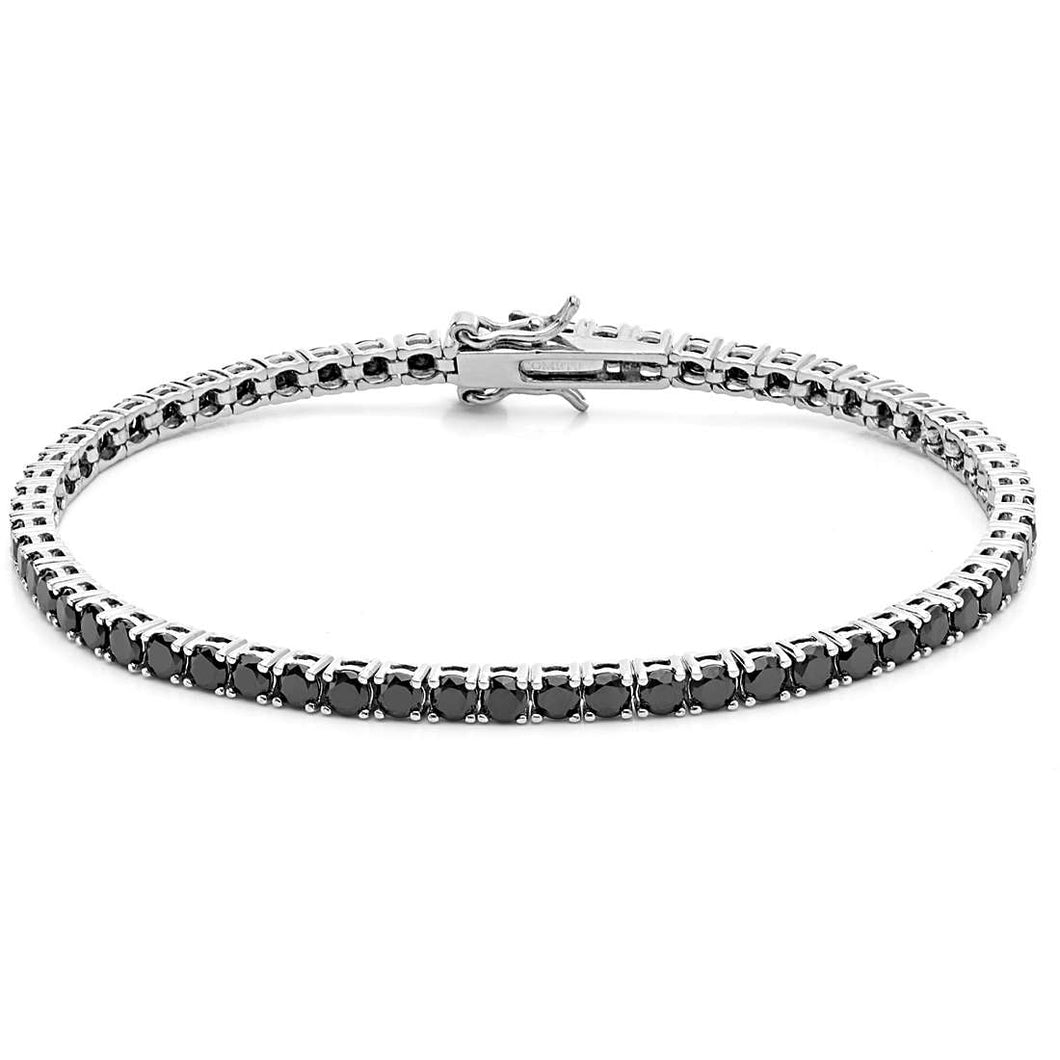 UBR 993-Bracciale Tennis in argento e zirconi neri