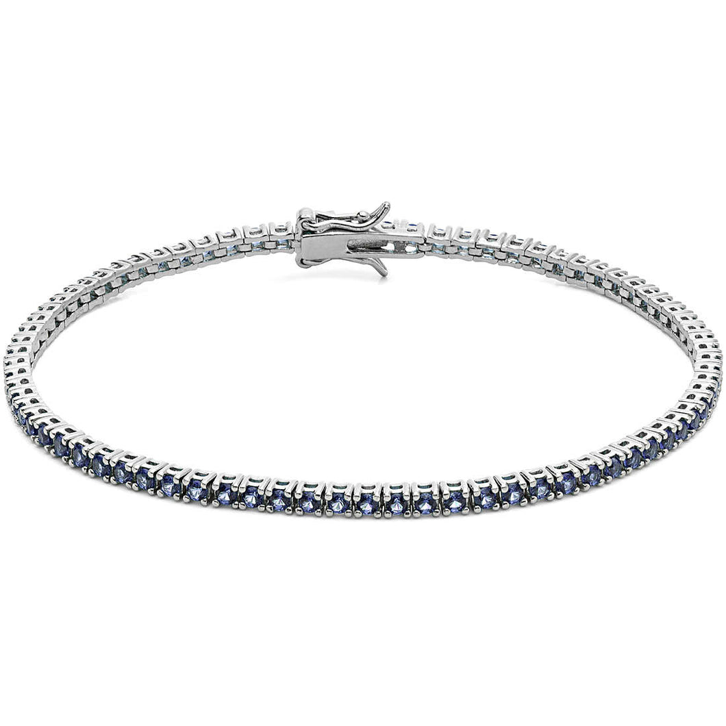 UBR 995-Bracciale Tennis in argento e zirconi blu