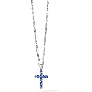 UGL 689-Collana in argento e zirconi blu